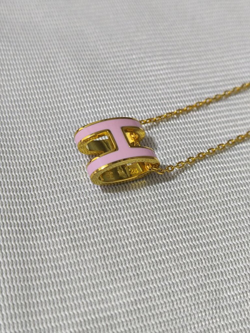 Hermès Mini Pop H Rose Gold Tone Chain Necklace - Picture 2 of 9